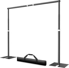 Heavy-Duty Backdrop Stand Adjustable Pipe and Drape kit-Black