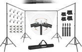 30x7Ft Large Adjustable Backdrop Stand Kit with 308° Angle Rotatable Connector