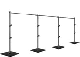 Adjustable Photo Pipe and Drape Stand Kit with Heavy Duty Metal Steel Base