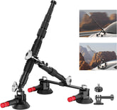 Triple Suction Cup Camera Mount Kit with Telescopic Extension Pole/Action Camera Adapter