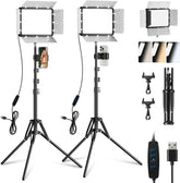 60" Tripod LED Video Light Kit, Upgrade 2800-7000K Dimmable Lighting