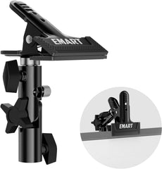Photography Reflector Holder 5/8" Heavy-Duty Metal Clamp Attachment with Umbrella Hole