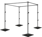 Square Backdrop Stand Adjustable Pipe and Drape Background Frame Kit