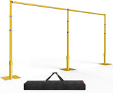12Ft x 20Ft Heavy-Duty Pipe and Drape Adjustable Photo Background Support Kit - Gold