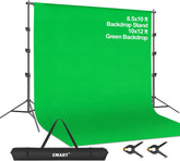 8.5x10Ft Backdrop Stand Kit with 10x12Ft Green Screen Backdrop