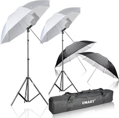33 inch Reflective Photography Umbrella Kit with Adjustable Light Stand