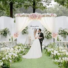 10x10Ft Heavy-Duty Pipe and Drape Stand Photo Background Frame Kit-Black