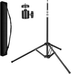 Reverse Folding Light Stand Adjustable Metal Knob Lock Design with 1/4'' Screw