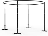 10x10Ft Round Pipe and Drape Heavy-Duty Photo Background Adjustable Metal Frame with Flat Base-Black
