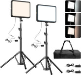 35W Studio Lights with 11.5ft Power Cord, 2800-7000K, 46-73in Adjustable Tripod Stand -2Pack