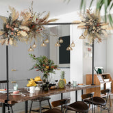 67" Tall & 118" Length Adjustable Table Rod Stand with Clamps