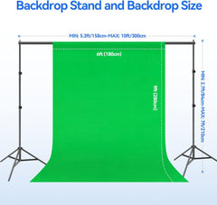 7x10Ft Backdrop Stand Kit with 6x9Ft Backdrop