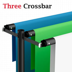 10x10Ft Triple Crossbar Pipe and Drape Photo Background Support Kit-Black