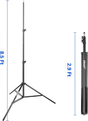 2-Pack 8.5 Ft Portable Photo Video Lighting Tripod Light Stand