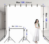 Heavy-Duty Photo Video Studio Adjustable & Lockable Backdrop Stand Kit