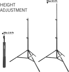 8.5FT Background Disc Reflector Light Stand with 5/8" Heavy Duty Clamp Holder