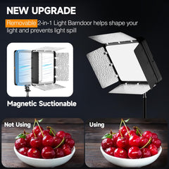 60" Tripod LED Video Light Kit, Upgrade 2800-7000K Dimmable Lighting