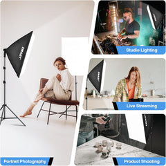 20"x28" Softbox Lighting Kit with 40W 6500K LED Bulbs