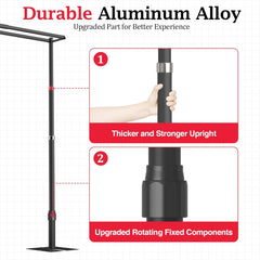 10x10Ft Double Crossbar Pipe and Drape Photo Background Support Kit-Black