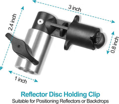8.5FT Photography Reflector Disc Holder Clip with Light Stand