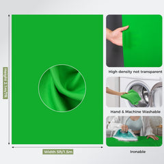 Portable T-Shape Stand Kit with Photo Greenscreen Background, Reverse Folding Base