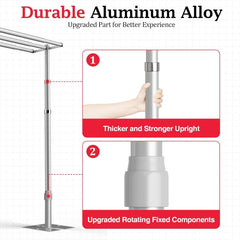 10x10Ft Triple Crossbar Pipe and Drape Photo Background Support Kit
