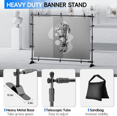 10 x 8フィート/8 x 8フィート軽量バナースタンド