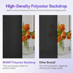 7x10ft Adjustable Photo Backdrop Stand Kit with 9x6ft Portable Black Backdrop Screen