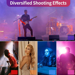 LED Video Lighting Studio Photo Light kit with 53inch Tripod Stand, 9 Color Filters, 4 PCS Baffles