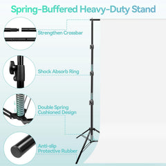 10x10ft Portable Photography Backdrop Stand Kit with White Backdrop