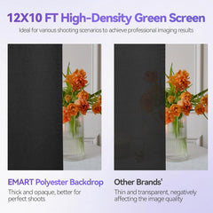 8.5x10 ft Adjustable Photo Backdrop Stand Kit with 12x10ft Portable Black Backdrop