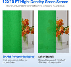 8.5x10Ft Backdrop Stand Kit with 10x12Ft Green Screen Backdrop