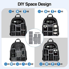 Small Camera Backpack Bag Professional with Waterproof Rain Cover