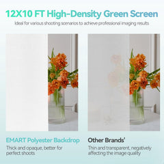 8.5x10ft Adjustable Background Support System with 10x12ft White Backdrop