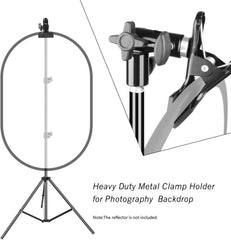 8.5FT Background Disc Reflector Light Stand with 5/8" Heavy Duty Clamp Holder