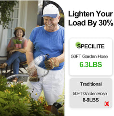 3/8" 304 Stainless Steel Garden Hose, Heavy-Duty & Flexible, Never Kink & Tangle, Puncture Resistant