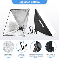 20"x28" Softbox Lighting Kit with 40W 6500K LED Bulbs