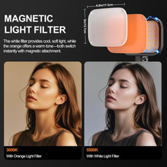 2-Pack LED Video Light with Tripod Stand, 3000-5500K CRI97, Bi-Color Dimmable Lighting