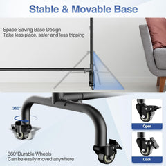 10x7.7ft Rolling Backdrop Stand with Wheels, Adjustable and Movable Photo Backdrop Banner Stand