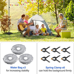 Length Extension Pipe and Drape Heavy Duty Backdrop Stand Kit