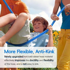 Upgrade Hot/Cold Garden Water Hose , -50℉ To 190℉, Heavy Duty & Flexible, Burst 605 Psi, 3/4" Brass Fittings