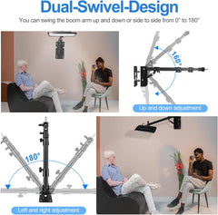 180°回転壁取り付け三角ブームアーム