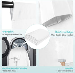 8.5x10ft Adjustable Background Support System with 10x12ft White Backdrop