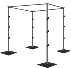 Square Backdrop Stand Adjustable Pipe and Drape Background Frame Kit