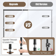 10x7.5Ft Rolling Backdrop Stand with Wheels Adjustable Moveable Photo Banner Background Holder