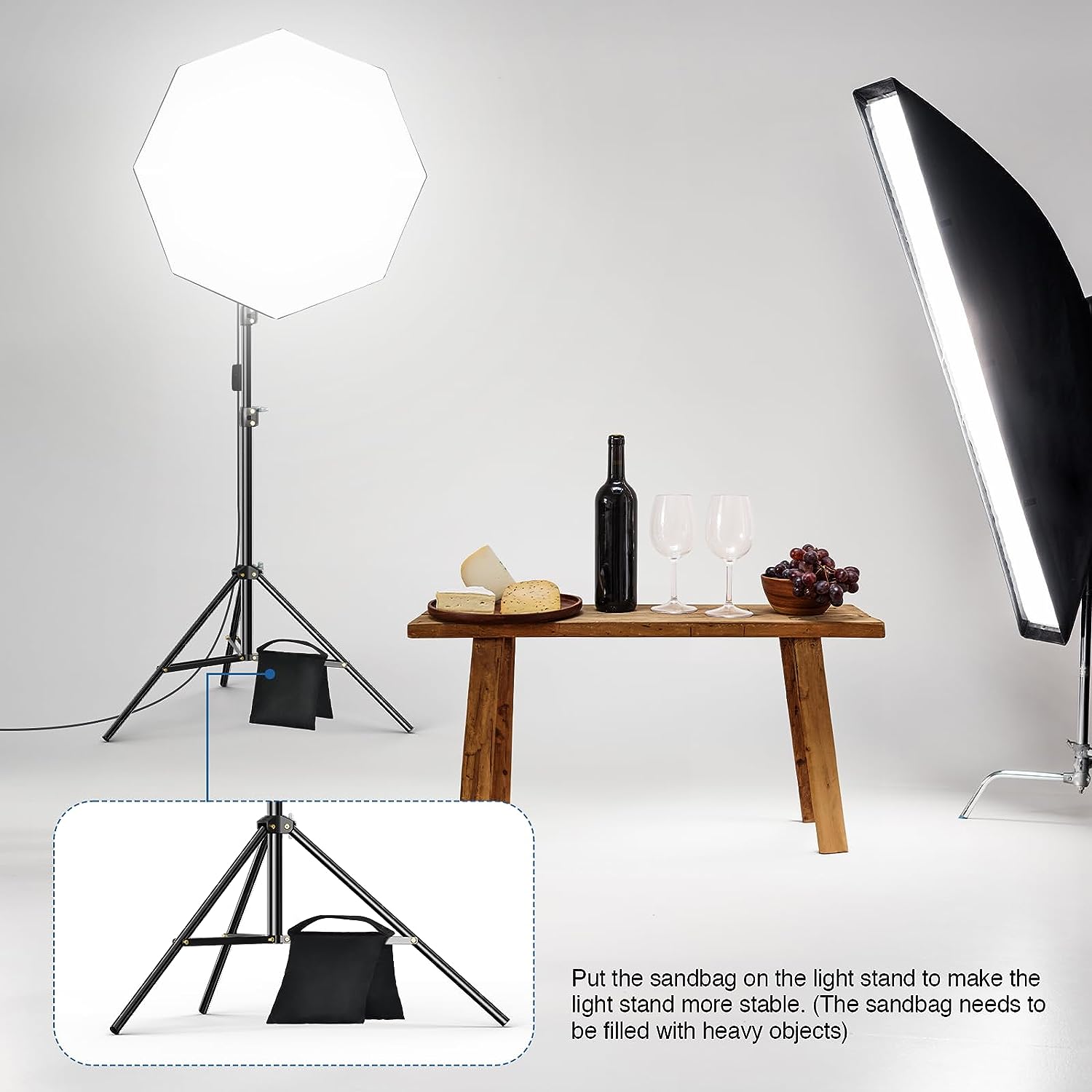 25.5" Soft Box Lights Kit with 2x135W Remote Controlled LED Bulb