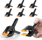 6 Pack Heavy Duty Spring Clamps 4.5 inch Plastic Backdrop Clips Photo Booth Backdrop Clamps for Backdrop Stand, Balloon Arch, Photography Studio, Woodworking, Crafts, Drawing, Garden, Trap