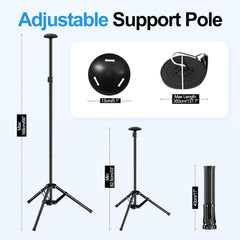 EMART Adjustable Boat Cover Support Pole with Metal Tripod Base