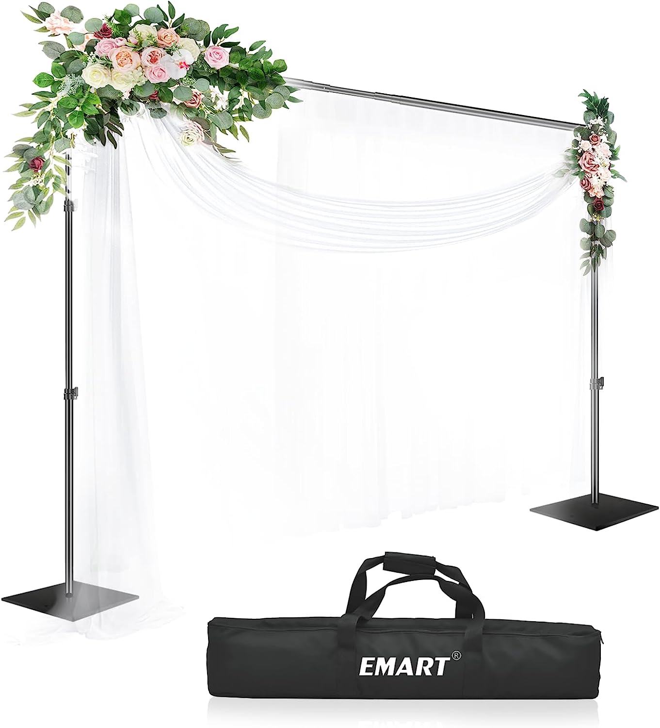 8.5 x 10 ft Adjustable Backdrop Stand with Steel Base