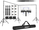 Large Adjustable Backdrop Stand Kit with 308° Angle Rotatable Connector